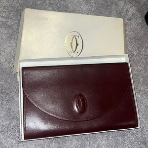 Vintage prelove cartier clutch with box